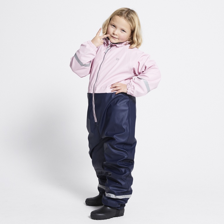Lined rain overall "Ätran" Soft Pink